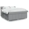 Image de vidaXL Sommier à lattes de lit avec matelas Gris clair 180x200cm Tissu 3289454