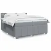 Image de vidaXL Boxspring met matras stof lichtgrijs 200x200 cm3289489