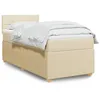 Image de vidaXL Boxspring met matras stof cràmekleurig 80x200 cm3289588