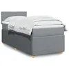 Image de vidaXL Sommier à lattes de lit et matelas Gris clair 90x190 cm Tissu 3289604