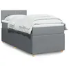 Image de vidaXL Sommier à lattes de lit et matelas Gris clair 90x190 cm Tissu 3289611