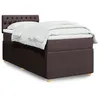 Image de vidaXL Boxspring met matras stof donkerbruin 90x200 cm3289649