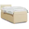 Image de vidaXL Sommier à lattes de lit avec matelas Crème 90x200 cm Tissu 3289651