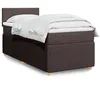 Image de vidaXL Boxspring met matras stof donkerbruin 100x200 cm3289663