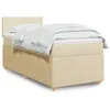 Image de vidaXL Boxspring met matras stof cràmekleurig 100x200 cm3289665