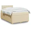 Image de vidaXL Boxspring met matras stof cràmekleurig 120x190 cm3289714