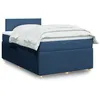 Image de vidaXL Boxspring met matras stof blauw 120x200 cm3289722
