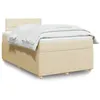 Image de vidaXL Boxspring met matras stof cràmekleurig 120x200 cm3289728