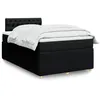 Image de vidaXL Sommier à lattes de lit avec matelas Noir 120x200 cm Tissu 3289732