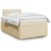Image de vidaXL Boxspring met matras stof cràmekleurig 120x200 cm3289735