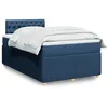 Image de vidaXL Boxspring met matras stof blauw 120x200 cm3289736