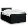 Image de vidaXL Sommier à lattes de lit avec matelas Noir 120x200 cm Tissu 3289739