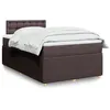 Image de vidaXL Boxspring met matras stof donkerbruin 120x200 cm3289740