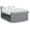 Image de vidaXL Boxspring met matras stof lichtgrijs 140x190 cm3289744