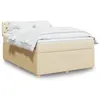 Image de vidaXL Boxspring met matras stof cràmekleurig 140x190 cm3289763