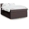 Image de vidaXL Boxspring met matras stof donkerbruin 140x190 cm3289768