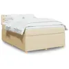 Image de vidaXL Boxspring met matras stof cràmekleurig 140x190 cm3289770