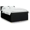 Image de vidaXL Boxspring met matras stof zwart 140x200 cm3289774