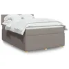 Image de vidaXL Boxspring met matras stof taupe 140x200 cm3289776