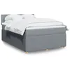Image de vidaXL Boxspring met matras stof lichtgrijs 140x200 cm3289779