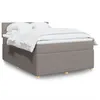 Image de vidaXL Boxspring met matras stof taupe 140x200 cm3289783