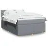 Image de vidaXL Boxspring met matras stof lichtgrijs 140x200 cm3289786