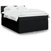 Image de vidaXL Boxspring met matras stof zwart 140x200 cm3289788