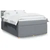 Image de vidaXL Sommier à lattes de lit avec matelas Gris clair 160x200cm Tissu 3289821