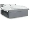 Image de vidaXL Sommier à lattes de lit avec matelas Gris clair 180x200cm Tissu 3289828