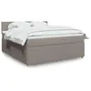 Image de vidaXL Boxspring met matras stof taupe 180x200 cm3289832