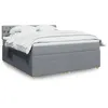 Image de vidaXL Sommier à lattes de lit avec matelas Gris clair 180x200cm Tissu 3289842