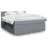 Image de vidaXL Sommier à lattes de lit avec matelas Gris clair 180x200cm Tissu 3289849