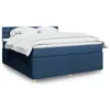 Image de vidaXL Boxspring met matras stof blauw 180x200 cm3289855