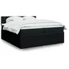 Image de vidaXL Boxspring met matras stof zwart 200x200 cm3289879