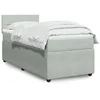 Image de vidaXL Boxspring met matras fluweel lichtgrijs 80x200 cm3289890