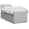 Image de vidaXL Boxspring met matras fluweel lichtgrijs 80x200 cm3289896