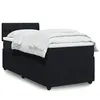 Image de vidaXL Sommier à lattes de lit avec matelas Noir 90x190 cm Velours 3289922