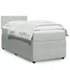 Image de vidaXL Sommier à lattes de lit et matelas Gris clair 90x190 cm Velours 3289926
