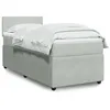 Image de vidaXL Sommier à lattes de lit et matelas Gris clair 90x200 cm Velours 3289932