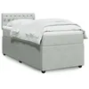 Image de vidaXL Sommier à lattes de lit et matelas Gris clair 90x200 cm Velours 3289944