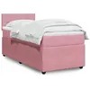 Image de vidaXL Sommier à lattes de lit avec matelas Rose 90x200 cm Velours 3289955