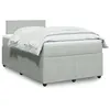 Image de vidaXL Sommier à lattes de lit et matelas Gris clair 120x200cm Velours 3290004