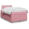 Image de vidaXL Boxspring met matras fluweel roze 120x200 cm3290009