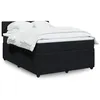 Image de vidaXL Sommier à lattes de lit avec matelas Noir 140x190 cm Velours 3290042
