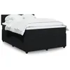 Image de vidaXL Boxspring met matras fluweel zwart 140x200 cm3290054