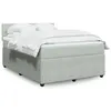Image de vidaXL Sommier à lattes de lit et matelas Gris clair 140x200cm Velours 3290058
