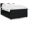 Image de vidaXL Boxspring met matras fluweel zwart 140x200 cm3290060