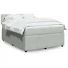 Image de vidaXL Sommier à lattes de lit et matelas Gris clair 140x200cm Velours 3290064