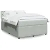 Image de vidaXL Sommier à lattes de lit et matelas Gris clair 140x200cm Velours 3290070