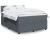 Image de vidaXL Sommier à lattes de lit et matelas Gris foncé 160x200cm Velours 3290083